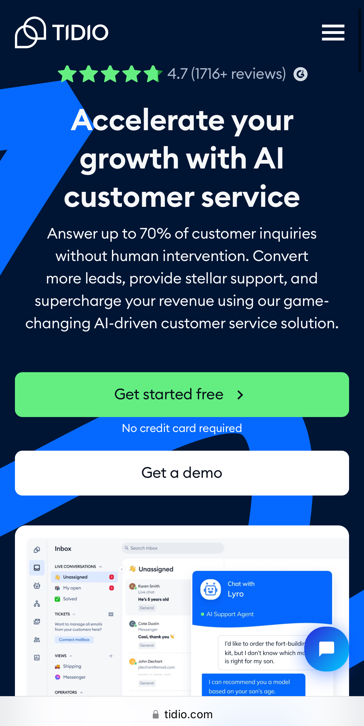 Tidio AI for E-Commerce